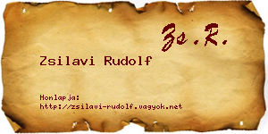 Zsilavi Rudolf névjegykártya